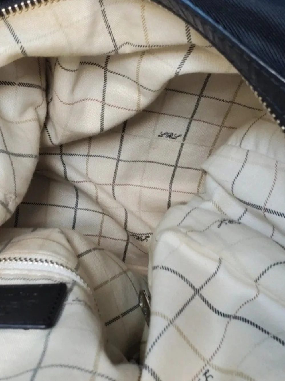 Ralph Lauren Nylon Leather Hobo Bag with Equestrian Deatils